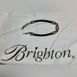 Brighton Black and Silver Braided Bracelet
